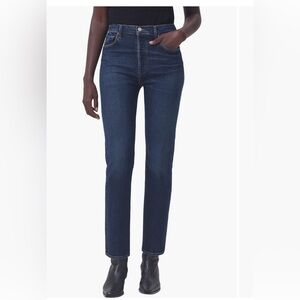 Agolde Riley High Waist Ankle Straight Leg Jeans (Size 28)
